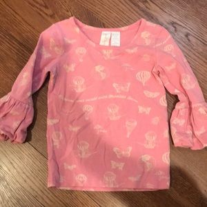 Girls puffer sleeve top